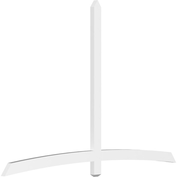 Ekena Millwork Bellingham Architectural Grade PVC Gable Bracket, 96"W x 64"H x 2"D x 4"F, 16/12 Pitch GBP096X64X0204BEL00 - main
